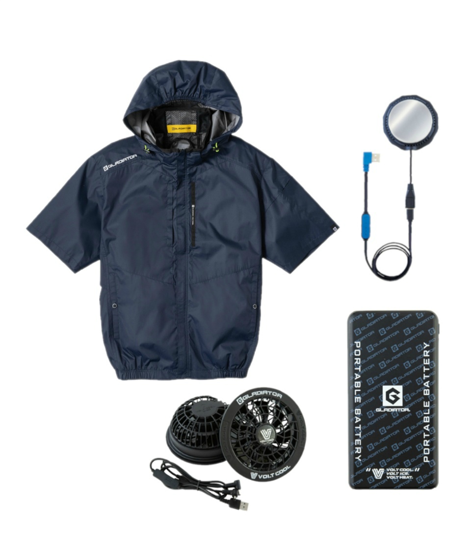 空調服　新品　VOLT COOL GLADIATOR空調服ペルチェセット グラディエーター(GLADIATOR) 空調ウェア 半袖ブルゾン ボルトクール
