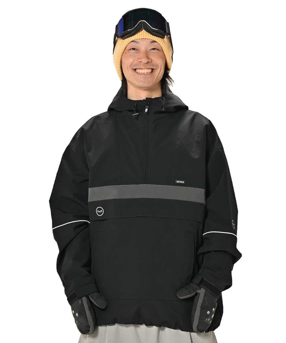 �l���|�C���g210pt �y���������z�� �A���Z��(ANTHEM) �X�m�[�{�[�h�E�F�A �W���P�b�g NFX ANORAK AN2641 �y26-27 2027���f���z �����Y ���f�B�[�X BLACK S