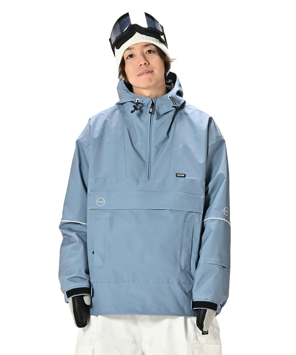 �l���|�C���g210pt �y���������z�� �A���Z��(ANTHEM) �X�m�[�{�[�h�E�F�A �W���P�b�g NFX ANORAK AN2641 �y26-27 2027���f���z �����Y ���f�B�[�X SLATE GRAY L