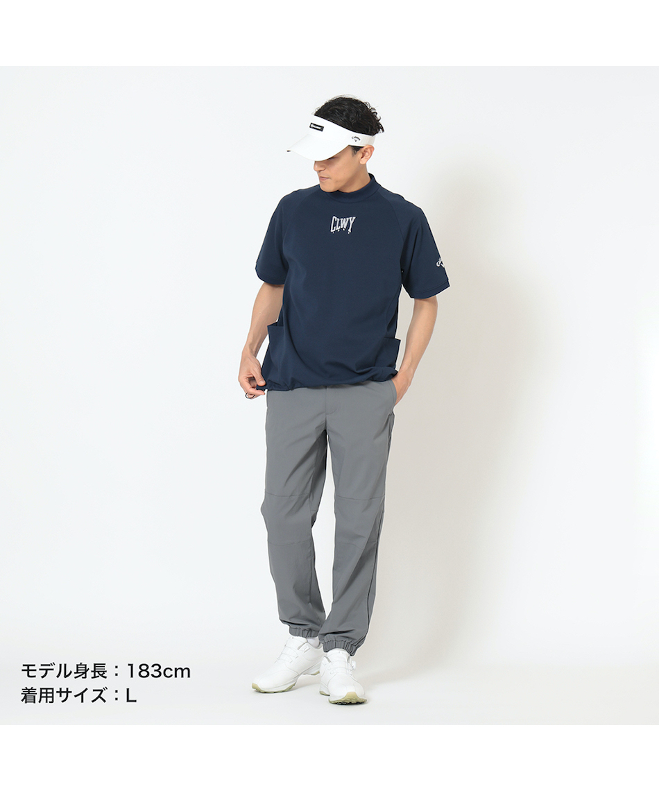 ゴルフウェア 半袖シャツ ポンチ半袖モックネック C26234106