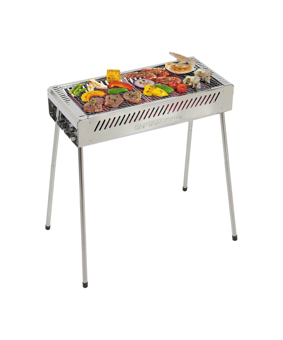 バーベキュー・調理用品 New Rare! 1980's Camper Kitcen Texas,USA キャプテンスタッグ(CAPTAIN STAG) バーベキューコンロ BBQ ステンレス