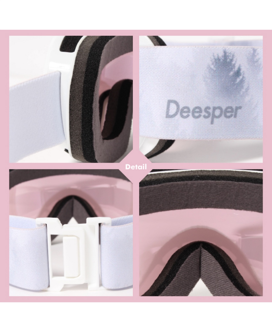 株式会社デュークスキー・スノーボード用ゴーグルDEES ホワイト×ピンク新品