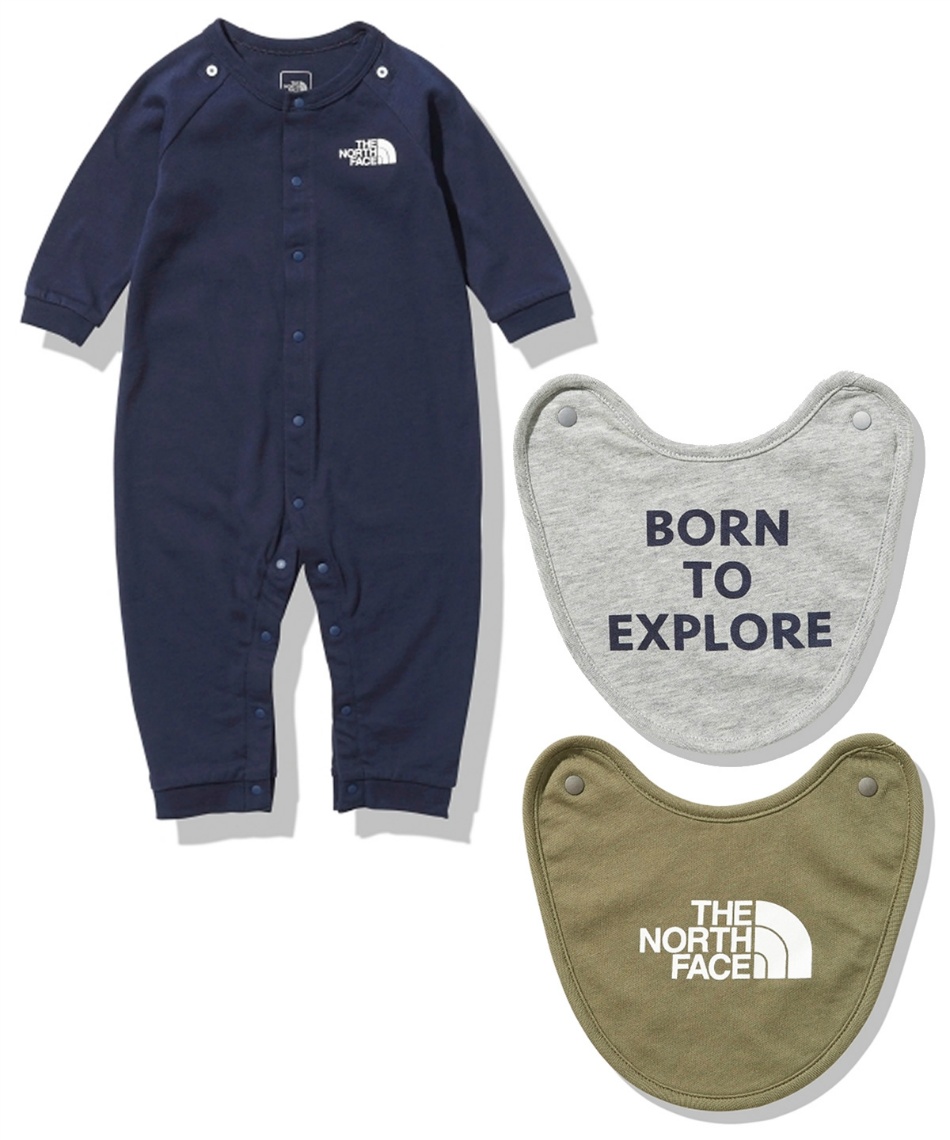 ノースフェイス The North Face ロンパース ベビーロングスリーブロンパースアンド2pビブ Ntb62019 Ny 国内正規品 スポーツ用品ならヒマラヤオンラインストア 公式