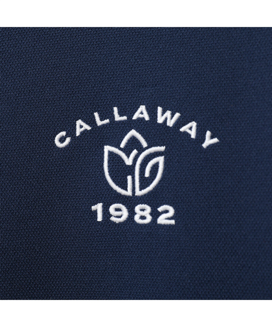 Callaway - 新品　Callaway　半袖ポロシャツ　ゴルフ　刺繍ロゴ　クイックドライ　LL CALLAWAY キャロウェイ フロント刺繍 半袖ポロシャツ 花柄