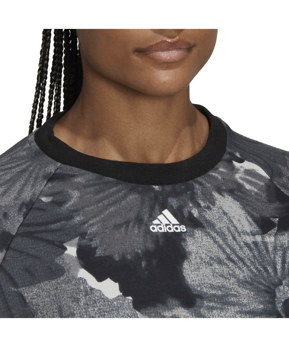 新品 adidas アディダス プリント トレーナー 長袖 黒 ブラック 正規品 ロゴ バックプリント有り 【 M 】 古着 80～90年代 アディダス adidas プリントスウェットシャツ