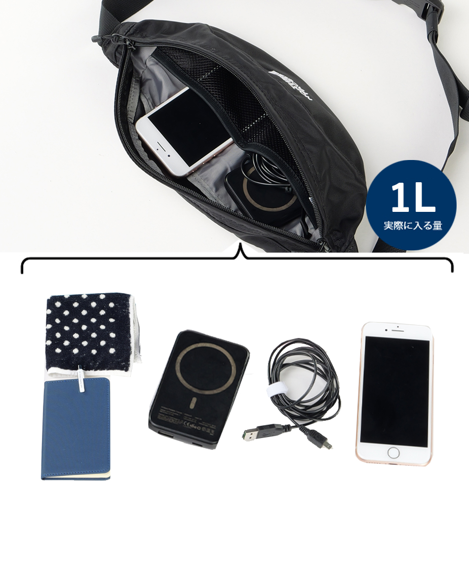 ウエストバッグ グラニュール NM72305 K | スポーツ用品ならヒマラヤ