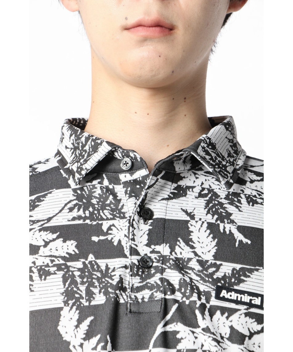 アドミラル(Admiral) ゴルフウェア ポロシャツ 半袖 リーフジャガード