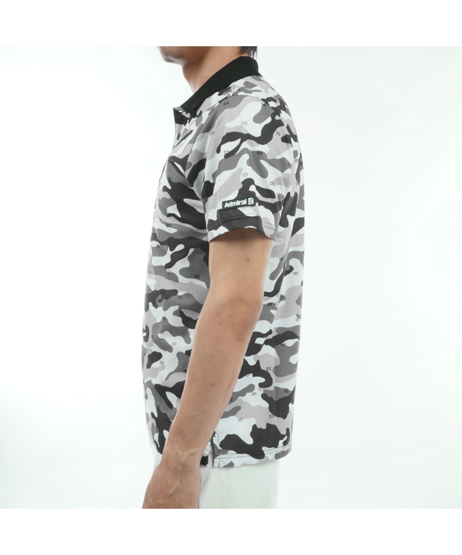 ゴルフウェア ポロシャツ 半袖カモフラージュプリントADMA414