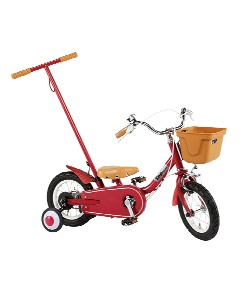 【美品】People Kajitori 12インチ　自転車 メーカー直送】 自転車 いきなり自転車 12インチ かじとり式 押し手棒