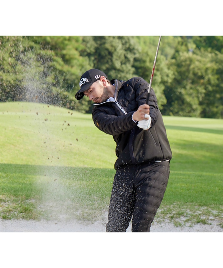 ゴルフウェア ブルゾン BK中綿シームレスキルトジャケット AP220206C06