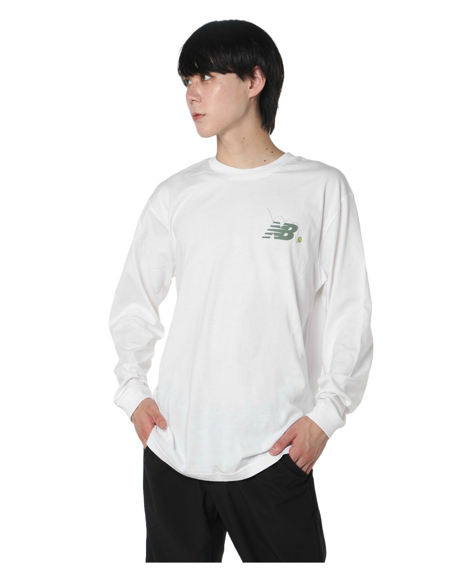 Tシャツ 長袖 NBバックプリント テニスコート ロンT MT43576