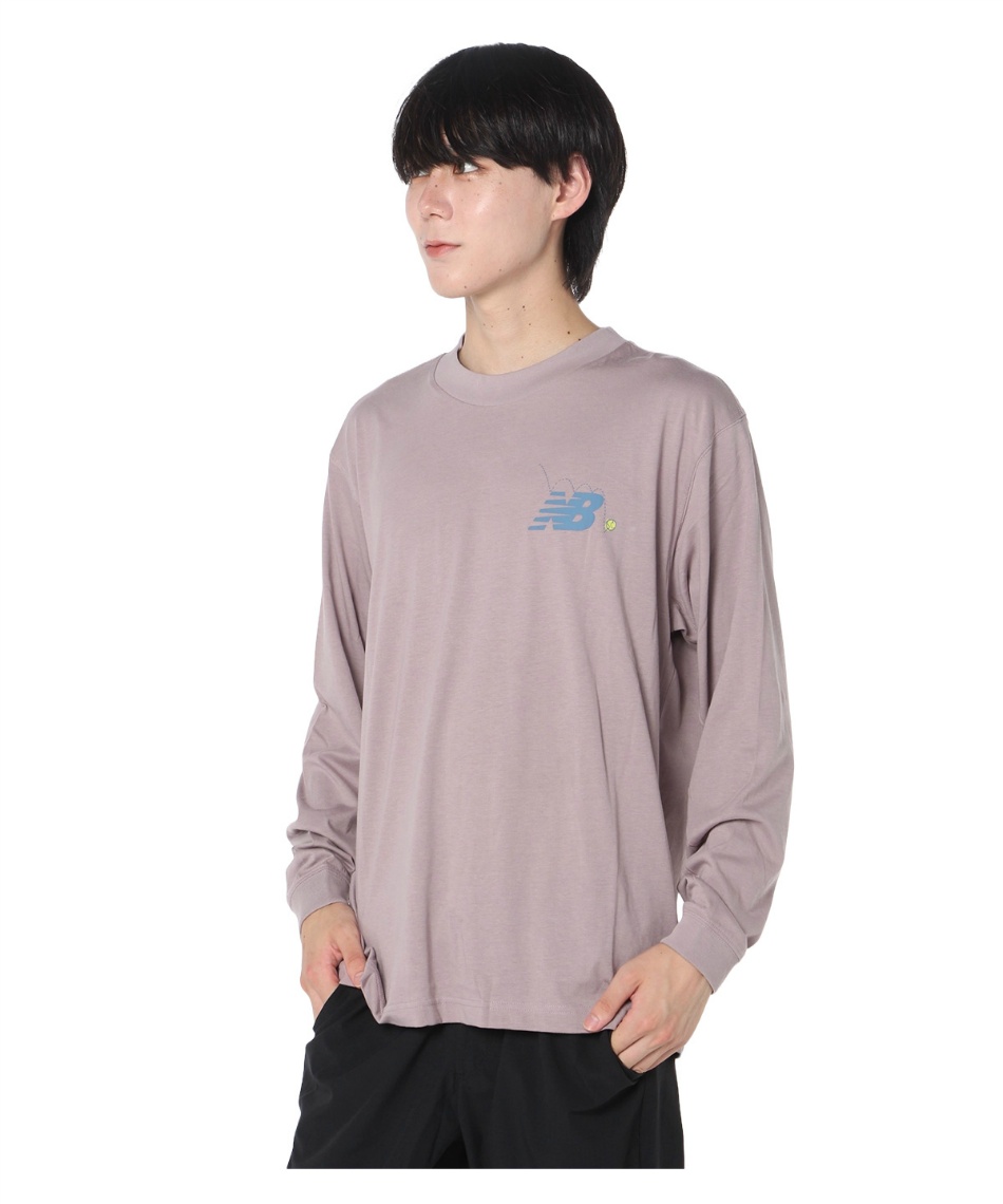 Tシャツ 長袖 NBバックプリント テニスコート ロンT MT43576