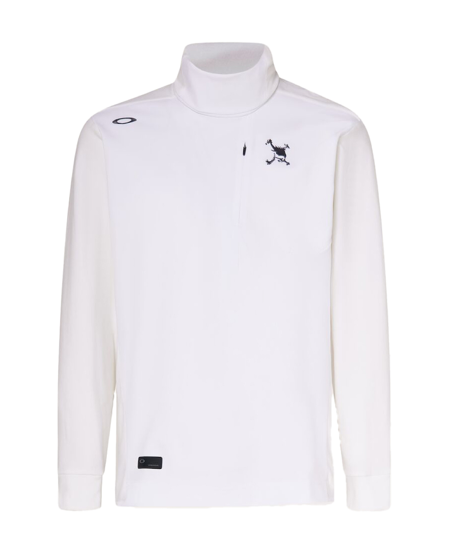 ゴルフウェア スウェット スカルストレッチタートルネックミドラー