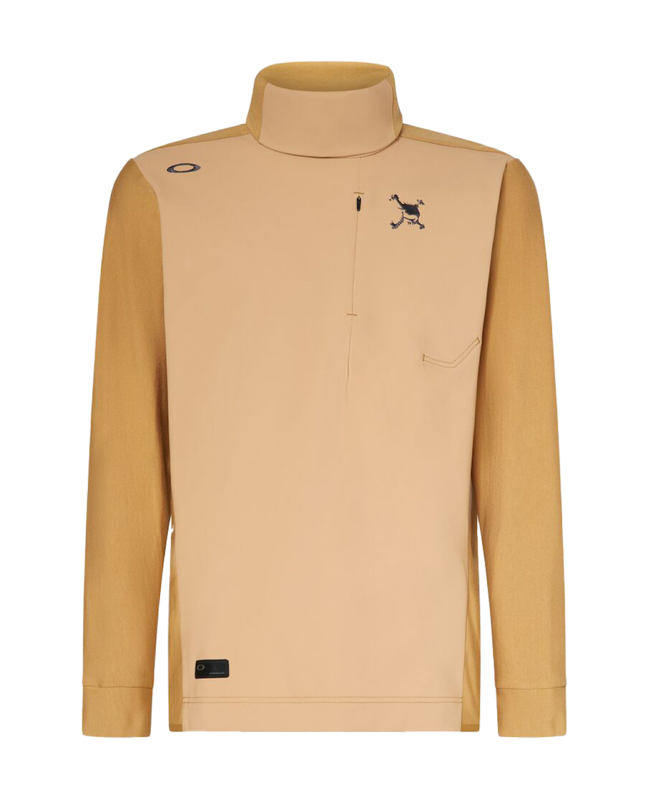 ゴルフウェア スウェット スカルストレッチタートルネックミドラー