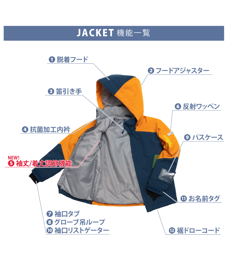 スキーウェア 上下セット ジュニアスーツ RES77400 【24-25 2025