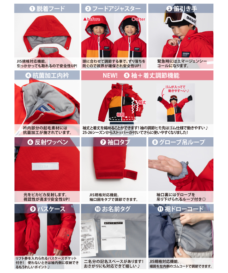 スキーウェア 上下セット ジュニアスーツ RES77500 【24-25 2025モデル