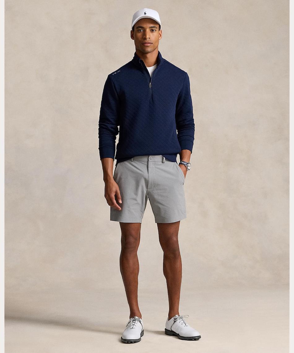 ゴルフウェア スウェット キルティングハーフジップトレーナー