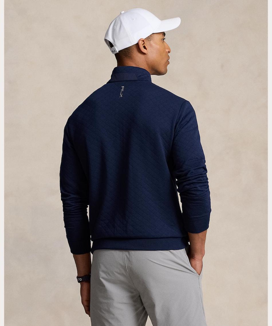 ゴルフウェア スウェット キルティングハーフジップトレーナー