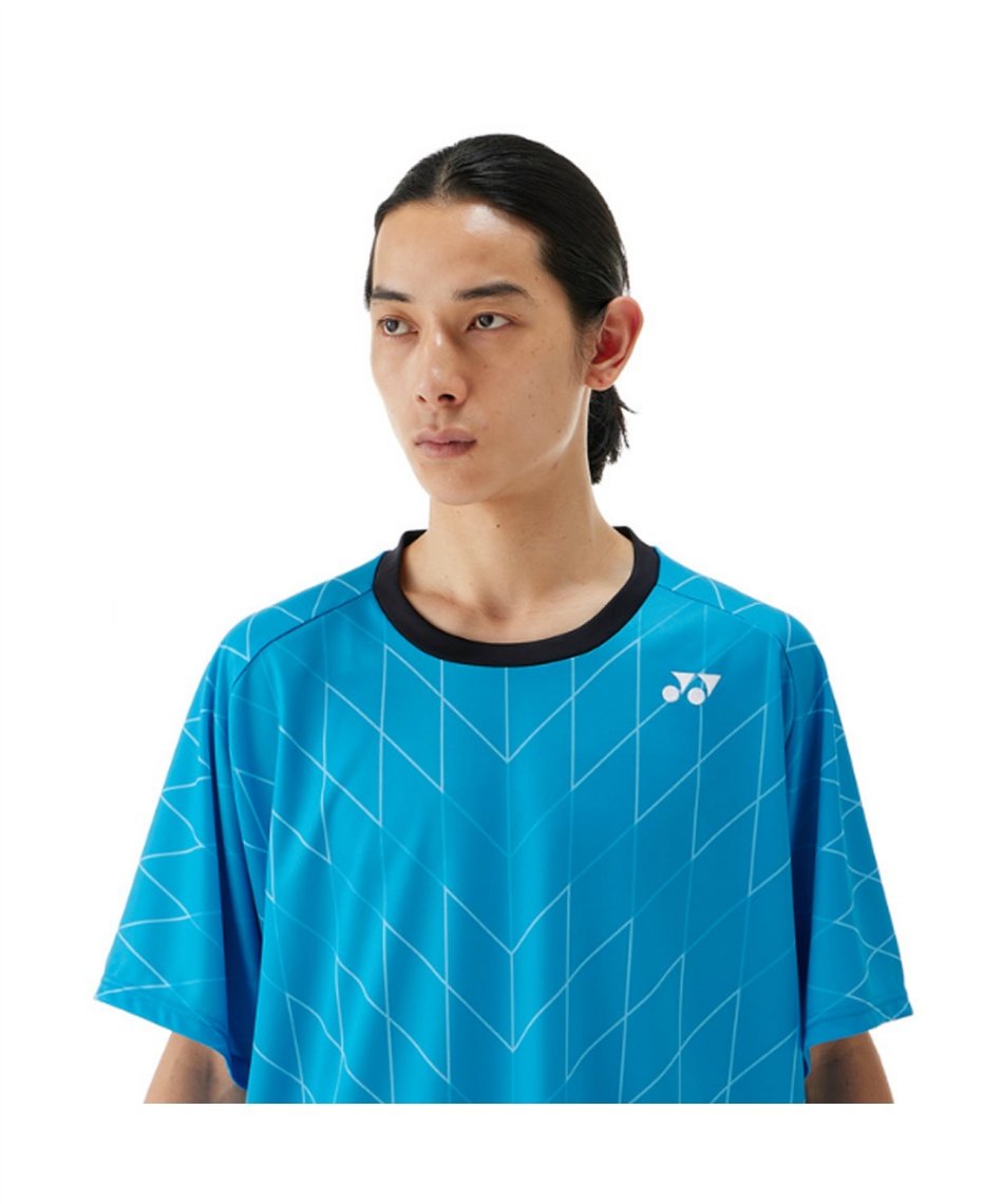 YONEX バドミントン 半袖シャツ 青/水色 ヨネックス(YONEX) テニスウェア バドミントンウェア Tシャツ 半袖