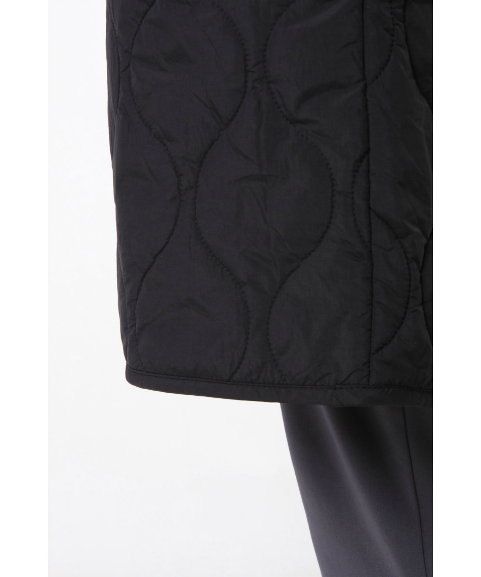 美品✨ロンハーマン　シルク100　軽くて柔らか キルティング ノーカラー SHIPS any ノーカラーコート コート any: 「撥水加工」中綿