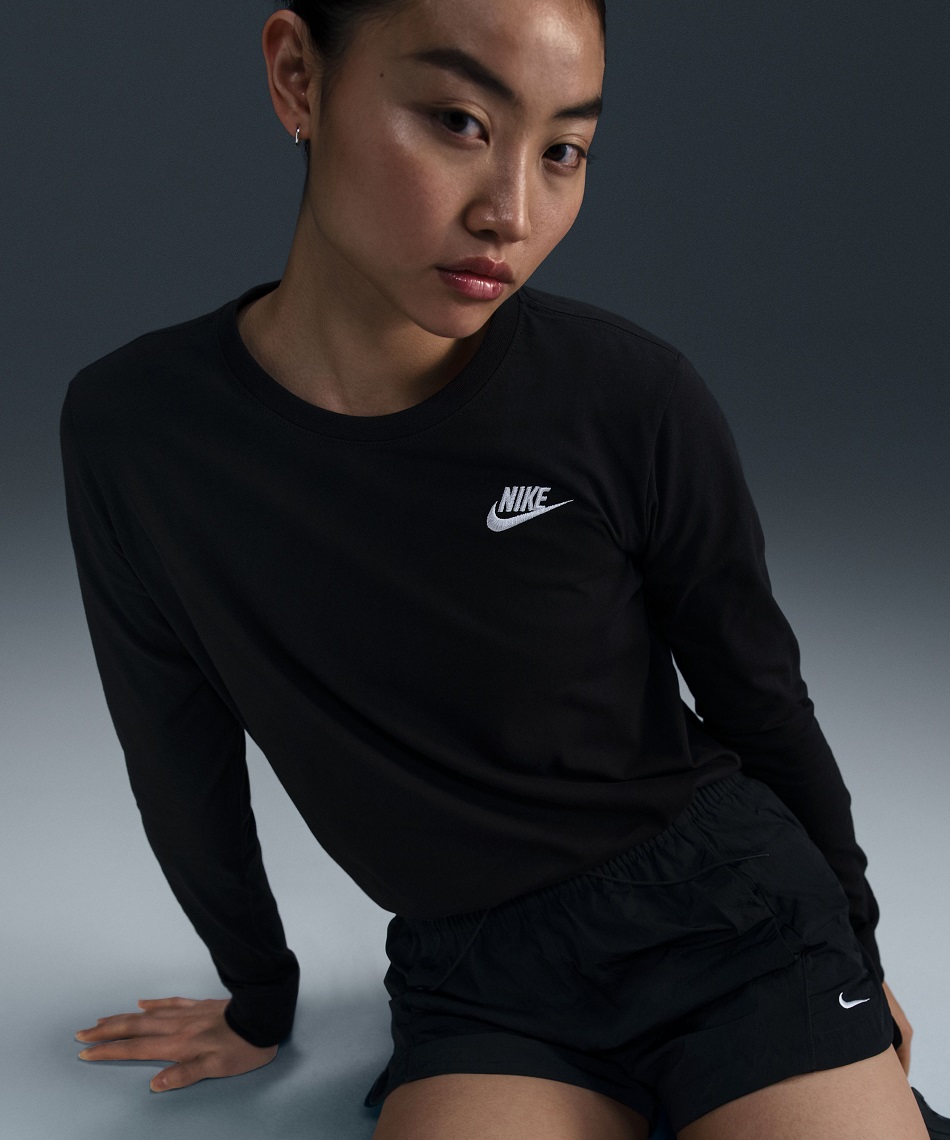 Tシャツ 長袖 L NSW CLUB ワンポロゴ ロンT HF0781-010 | スポーツ用品