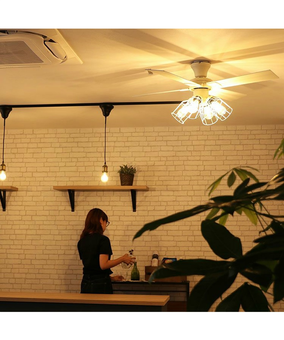 ジャヴァロエルフ JAVALOELF シーリングファン 6～8畳用 4枚羽根 4灯