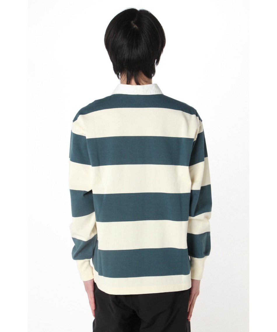 Canterbury ストライプポロシャツ Lサイズ カンタベリー(CANTERBURY) ポロシャツ 長袖 4インチストライプ