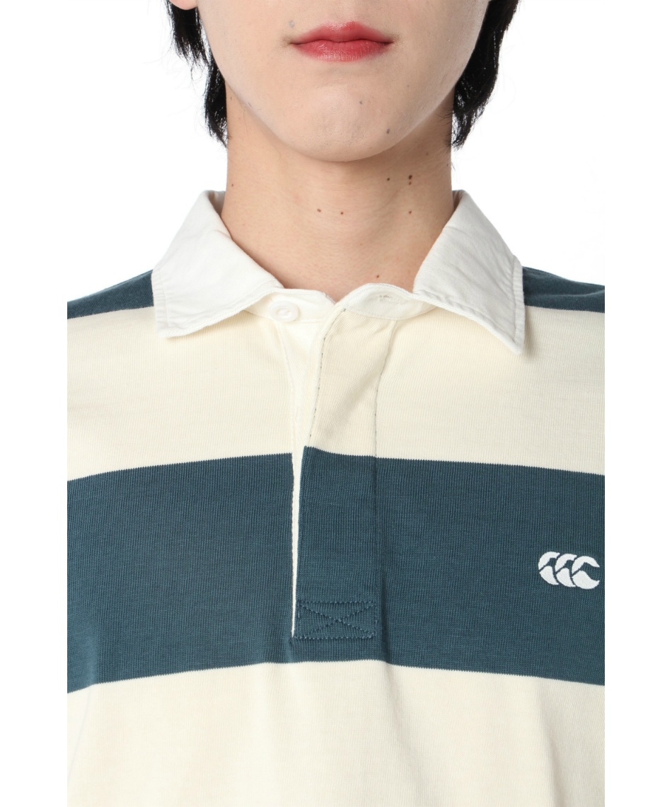 Canterbury ストライプポロシャツ Lサイズ Canterbury ネイビー ホワイト ストライプ ポロシャツ L - メルカリ