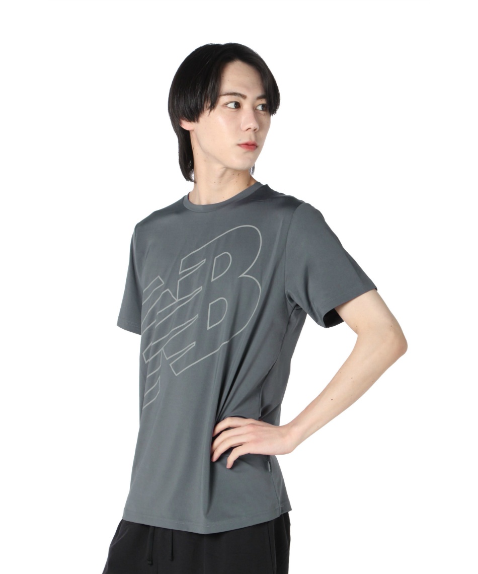 ニューバランス(new balance) Tシャツ 半袖 ビッグロゴ 機能Tシャツ
