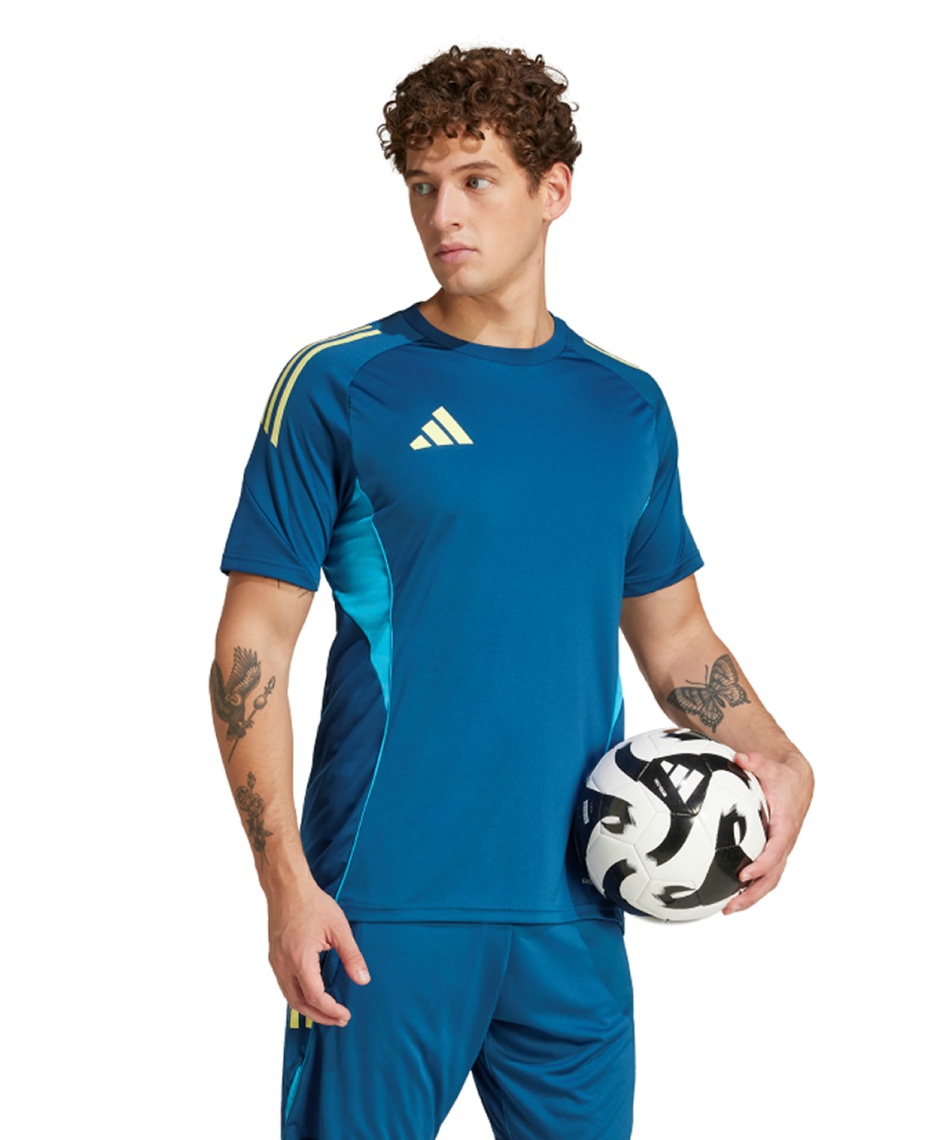 adidas サッカーウェア Mサイズ 青 アディダス(adidas) サッカーウェア プラクティスシャツ 半袖 ティロ