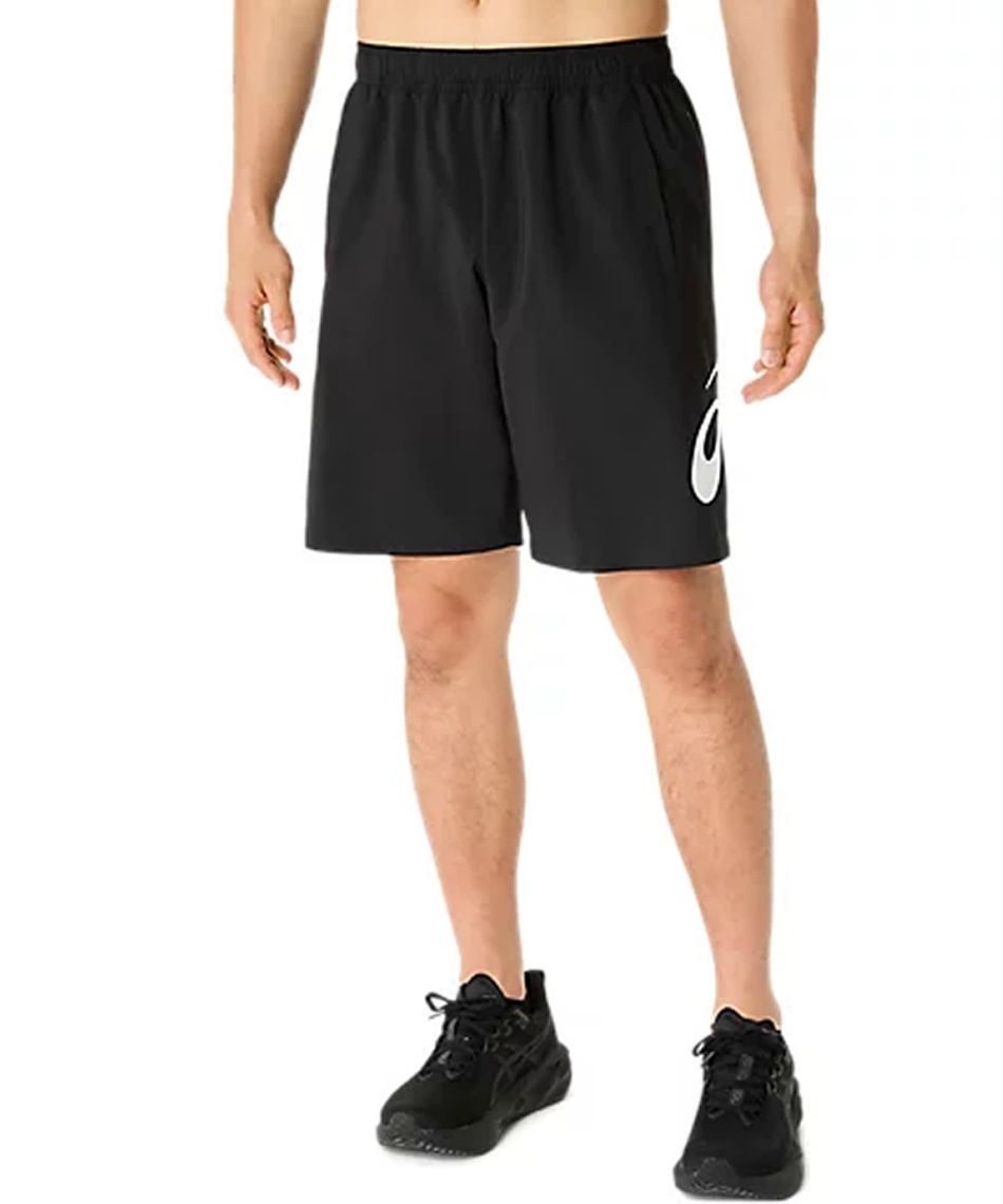 桜花学園高等学校 夏遠征着ショーツ アシックス 黒 XL ASICS（アシックス） ハーフパンツ レディース ブランド ドライ