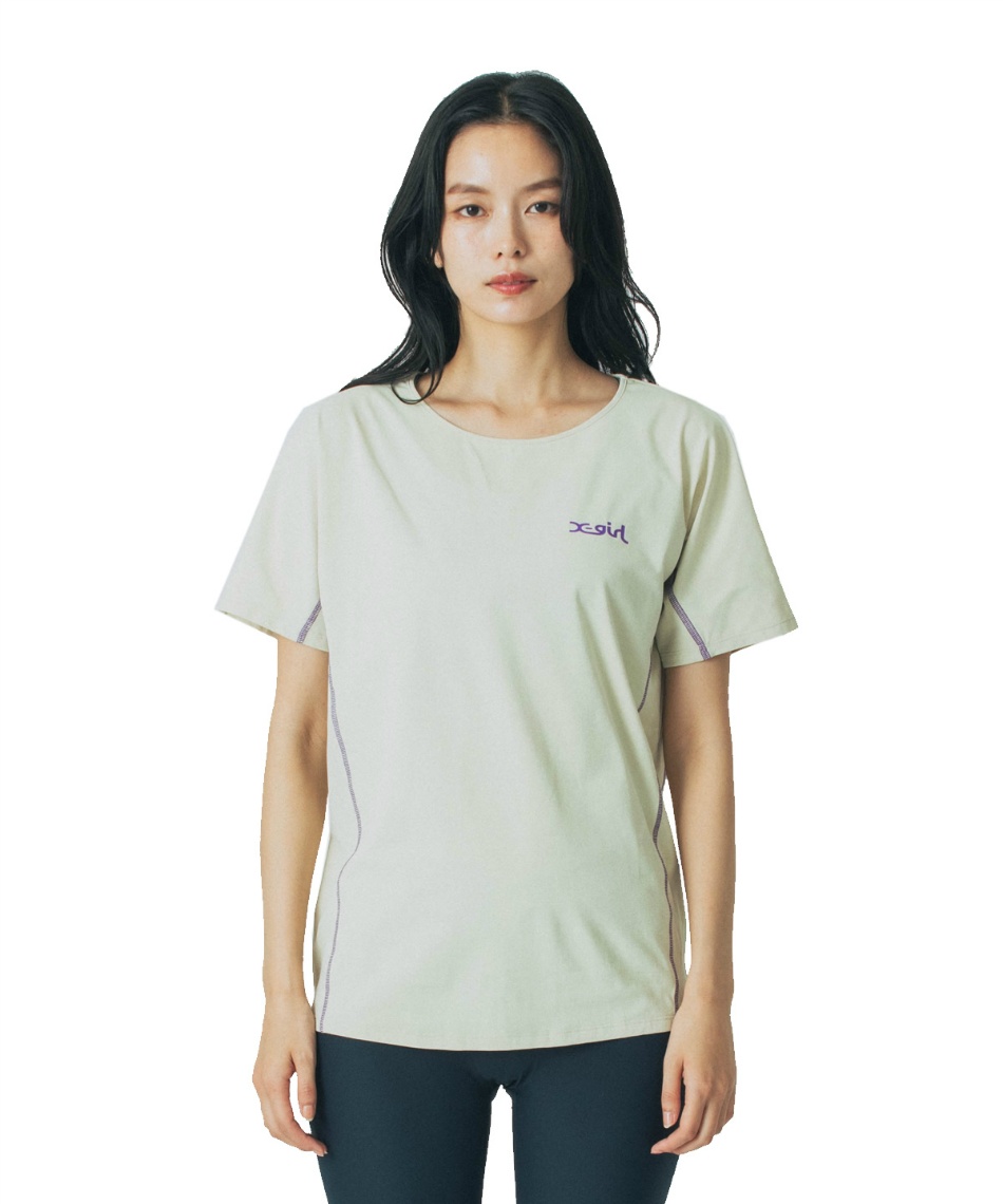 エックスガール x-girl Tシャツ 半袖 バンダナ メッシュレイヤード