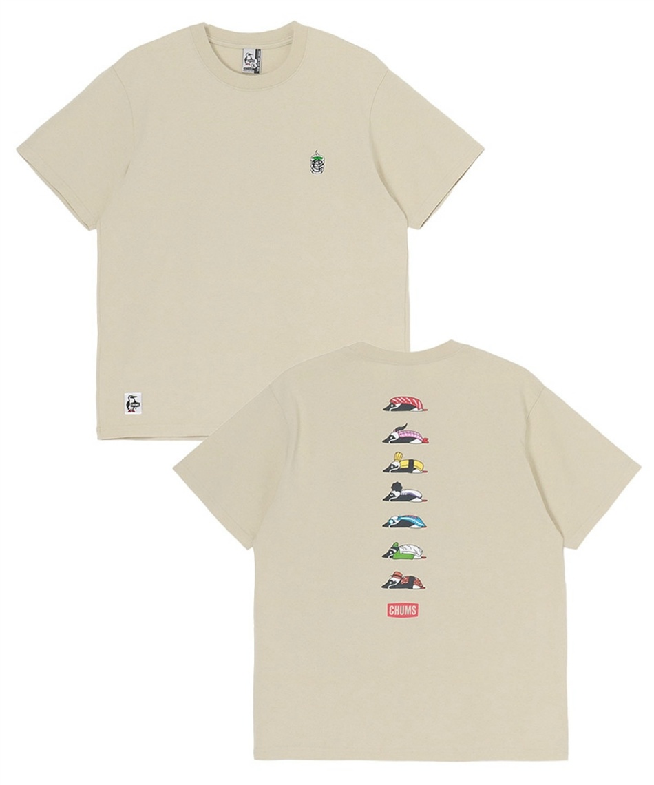 CHUMS チャムス トップス Tシャツ 半袖Tシャツ ブービースシフレンズTシャツ レディース 寿司ネタ USAコットン100％ CH11-2521 Booby Sushi Friends T-Shirt/ブービースシフレンズTシャツ