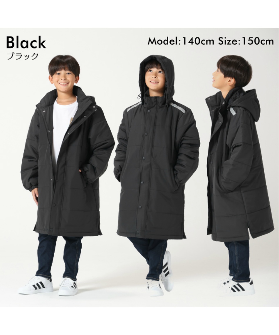 △ ジュニアベンチコート 子供 ジャケット アウター フード付き