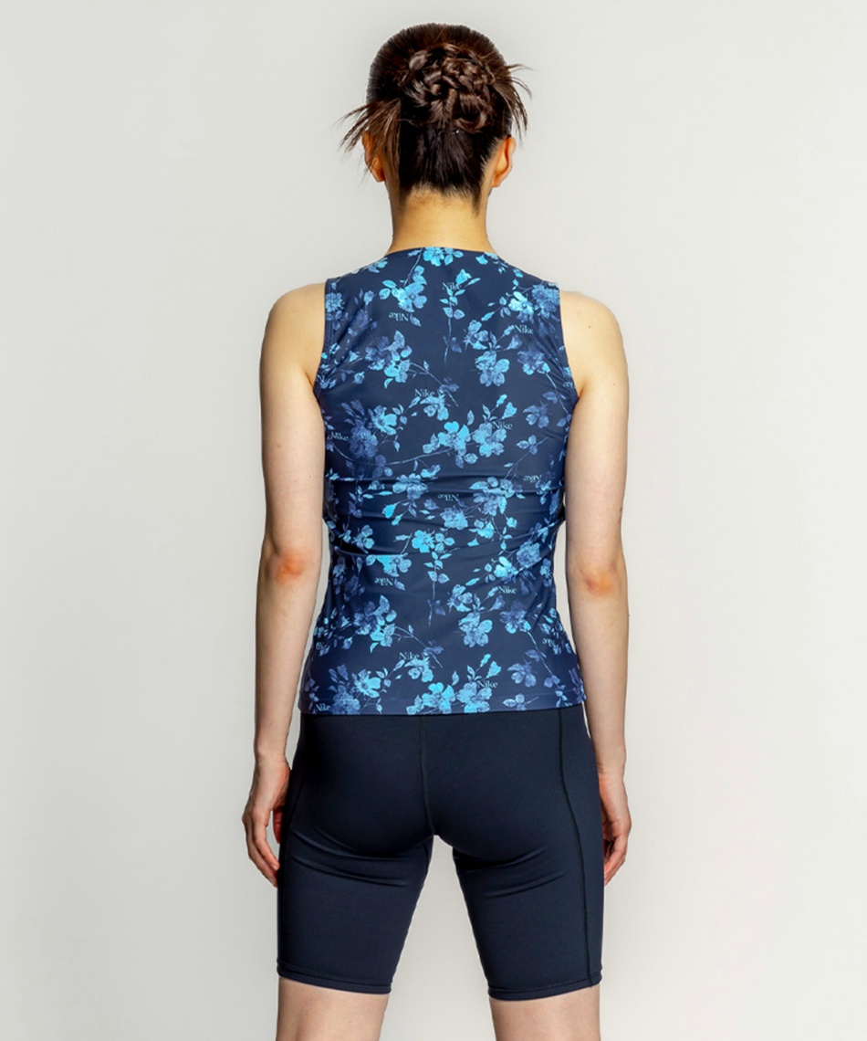 ナイキ(NIKE) フィットネス水着 セパレート 総柄フルジップ