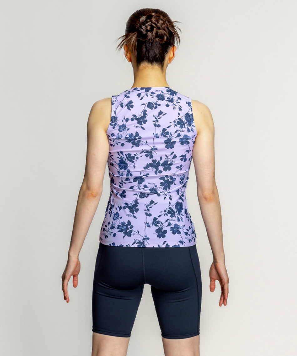 【美品】NIKE フィットネス　水着　M 紫　セパレート　スポーツ水着 NIKE（ナイキ） 【NIKE SWIM公式】ナイキ SP25 ジップ付き半袖 2in1