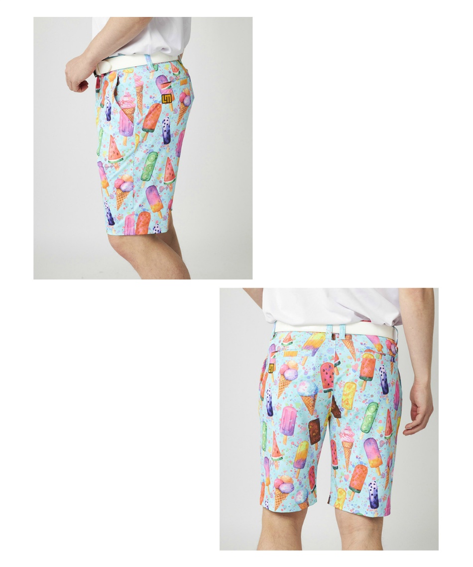 ゴルフウェア ショートパンツ エコベントメッシュ柄ショートパンツ
