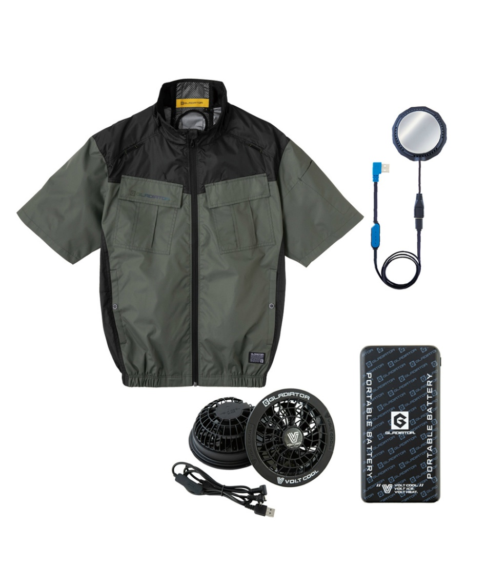 グラディエーター(GLADIATOR) 空調ウェア 半袖ブルゾン ボルト