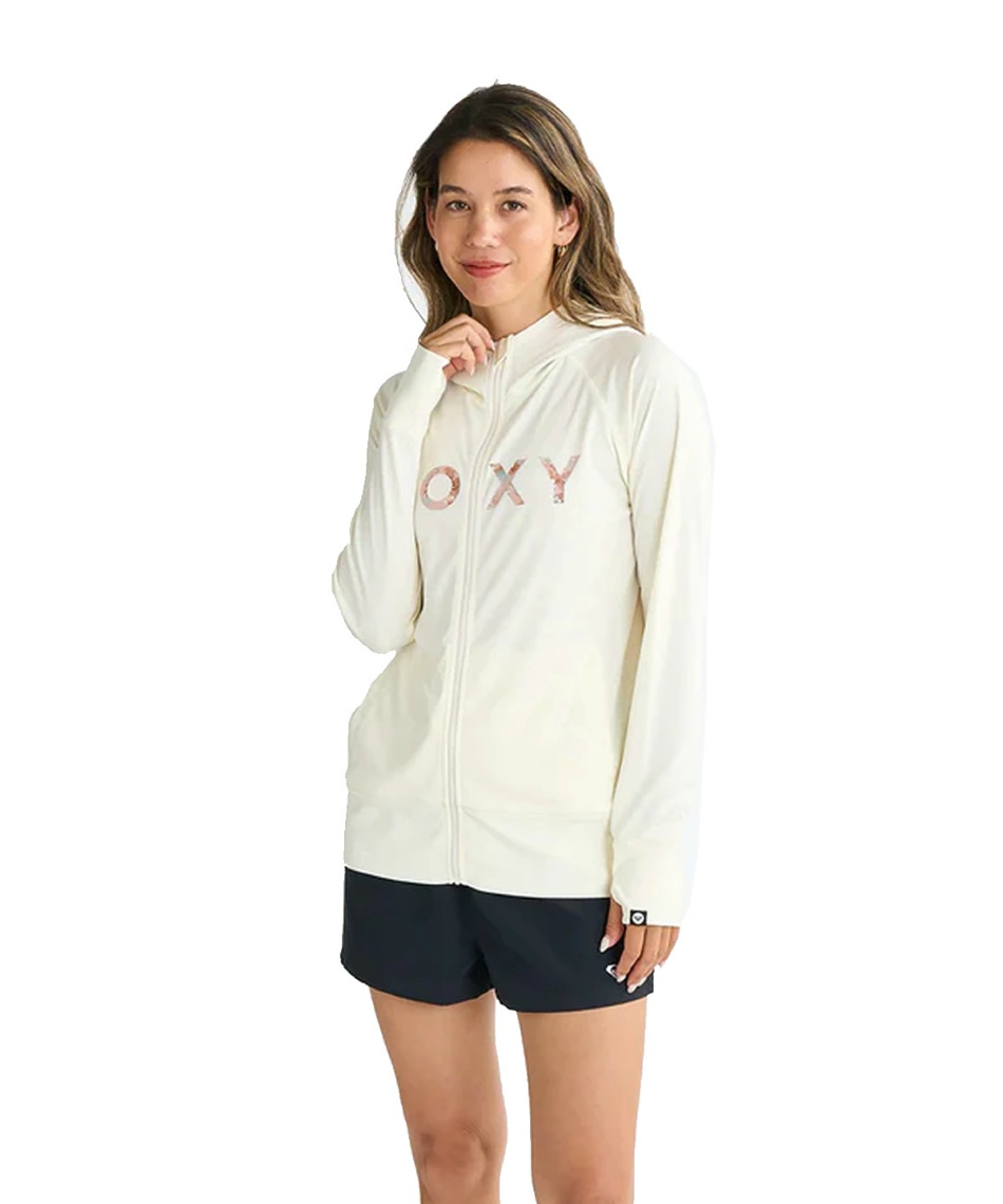 ロキシー(ROXY) ラッシュガード 半袖 ARTSY FLORAL LOGO PARKA