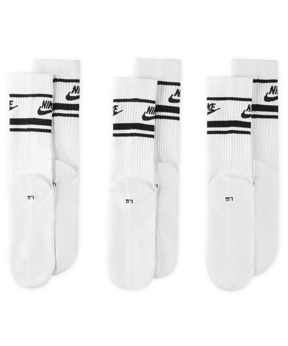 ハイソックス 3P ESSライン クルー ソックス DX5089-103 | スポーツ