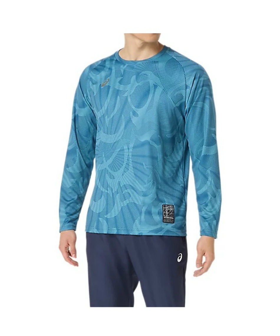 asics 長袖シャツ サイズ140 青 ASICS tシャツ 長袖 アシックス 陸上 ジュニア 140cm 150cm 送料
