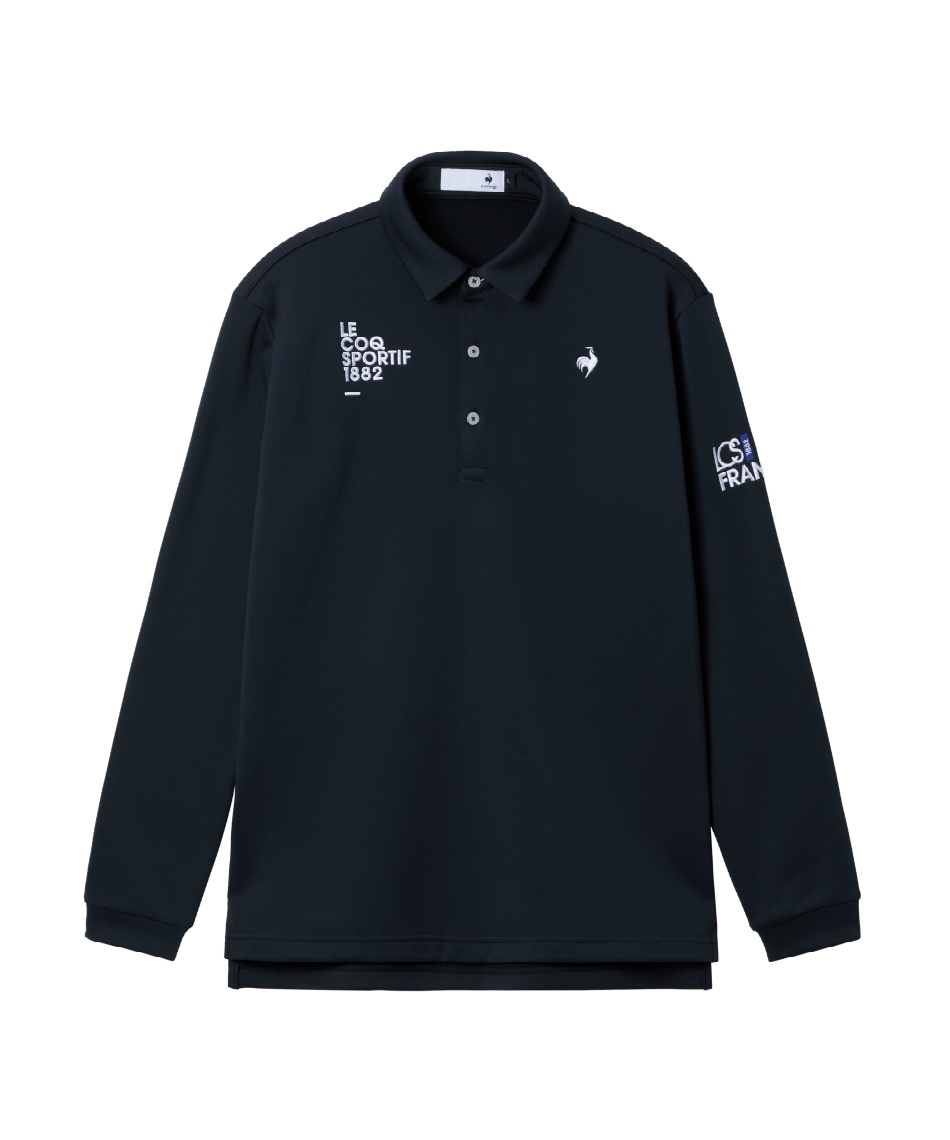 ゴルフウェア ポロシャツ 長袖 ヒートナビベーシックデザイン長袖