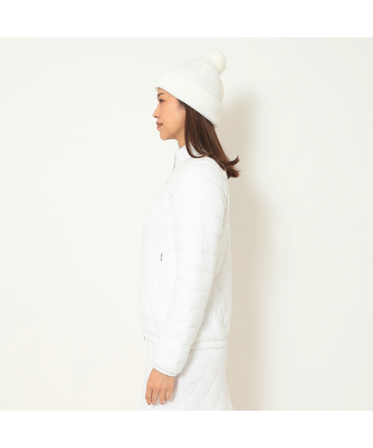 ゴルフウェア ブルゾン スターストレッチ袖取り外し中綿ブルゾン