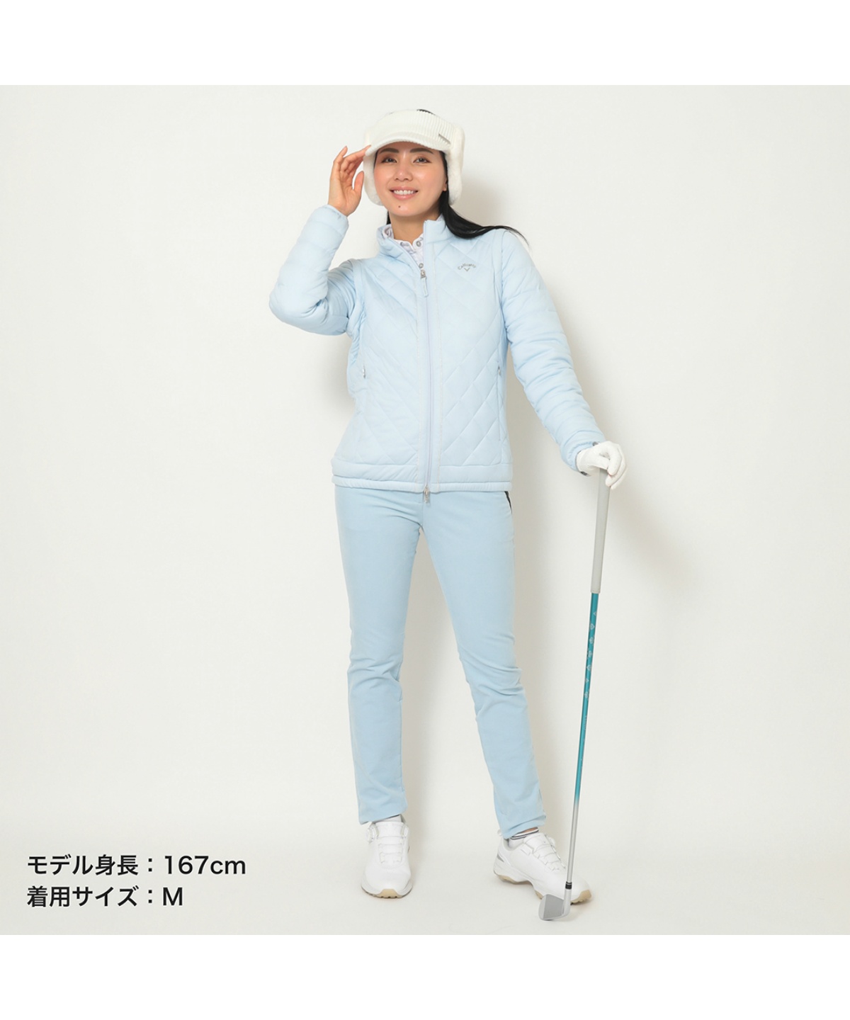 ゴルフウェア ブルゾン スターストレッチ袖取り外し中綿ブルゾン