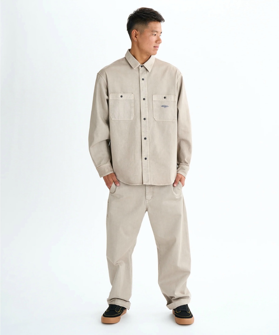 クイックシルバー(QUIKSILVER) 長袖シャツ CHINO WASH SHIRT シャツ