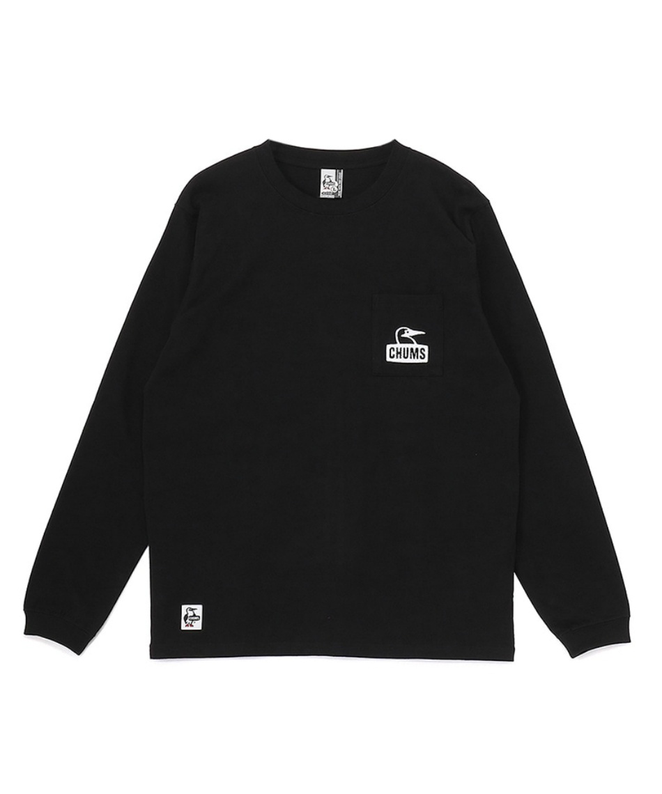 チャムス(CHUMS) Tシャツ 長袖 ブービーフェイスポケットブラッシュド
