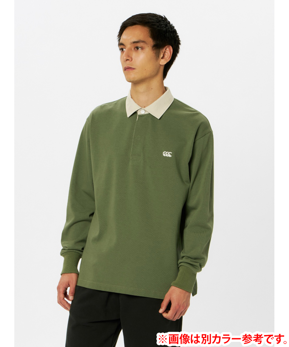 カンタベリー(CANTERBURY) ポロシャツ 長袖 ソリッドカラー ラグビー