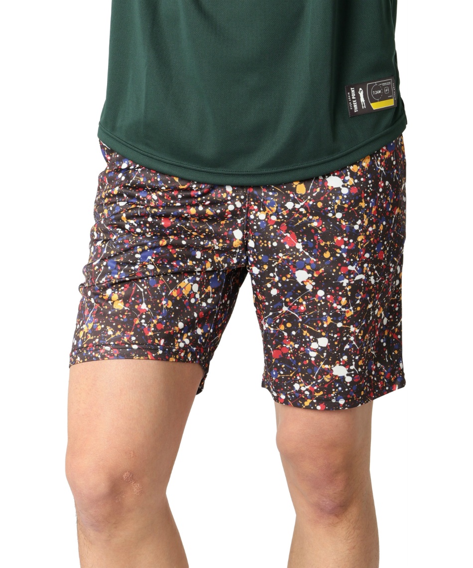 バスケットボール ハーフパンツ スプラッシュペイント総柄パンツ