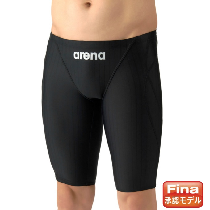 アリーナ(arena) FINA承認 競泳水着 スパッツ メンズ レーシングスパッツ ハーフレッグ AS6SRC54M-BKBK
