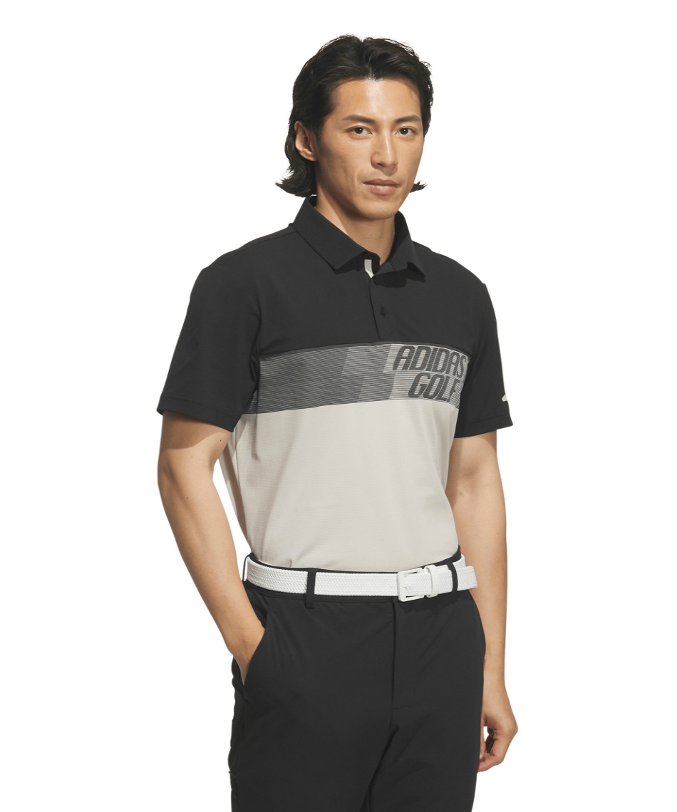 アディダス(adidas) ゴルフウェア ポロシャツ 半袖 カラーブロック半袖